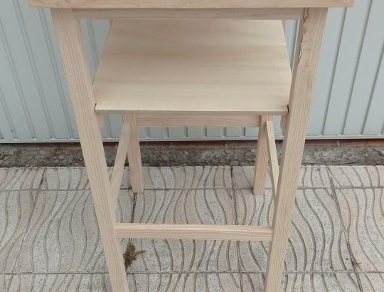 JUEGO DE MESA ALTA Y TABURETES EN BRUTO ✅