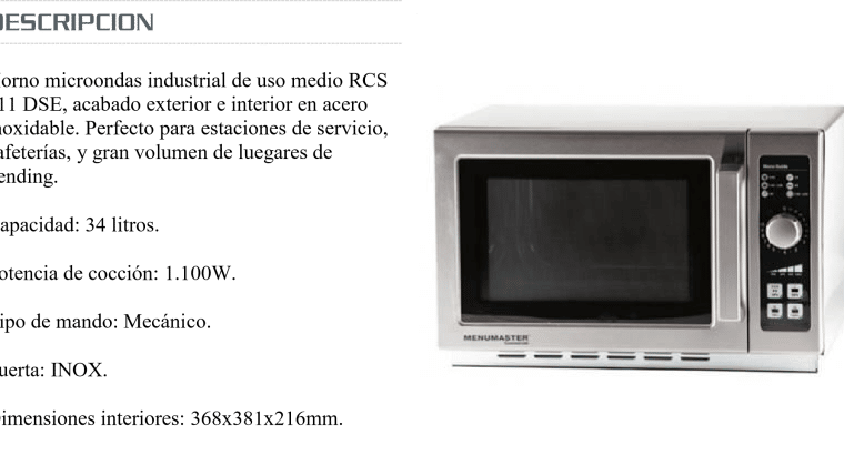 MICROONDAS INDUSTRIAL