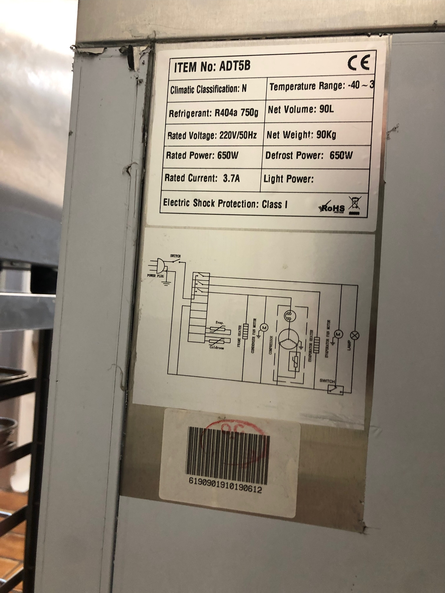 ABATIDOR DE TEMPERATURA ultracongelacion