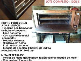 Se vende micropanadería por 1000€