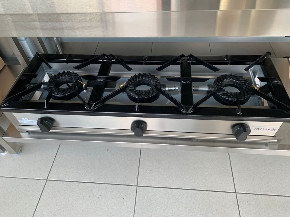 COCINA GAS 3 FUEGOS SOBREMESA ALTO RENDIMIENTO