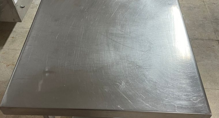 Mesa Mural de Acero Inox con Cubeta 1,2 m