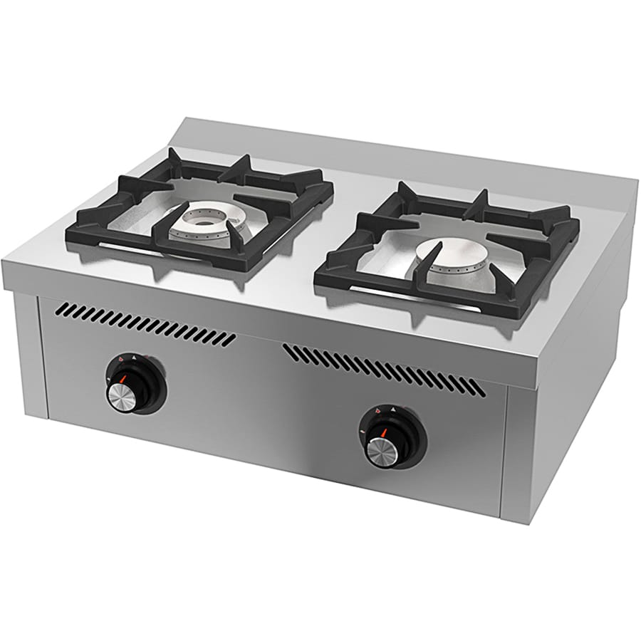Cocina industrial a gas de sobremesa Fainca HR C2F600S para cocinas profesionales