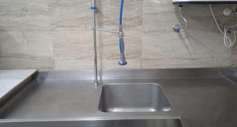 Fregadero industrial de acero Inox