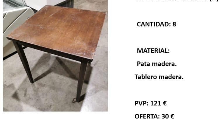 MESA MADERA Y PATA MADERA