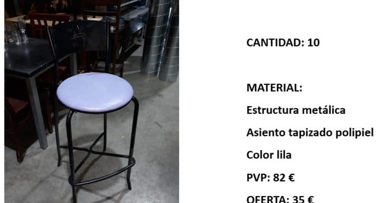 TABURETE METALICO CAFETERIA TÉ
