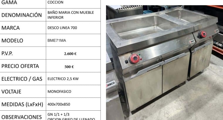 BAÑO MARIA GN1/1