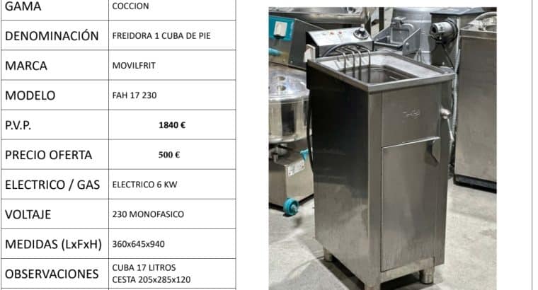 FREIDORA MOVILFRIT 1 CUBA