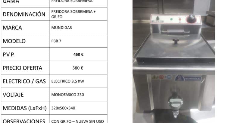 FREIDORA MUNDIGAS SOBREMESA