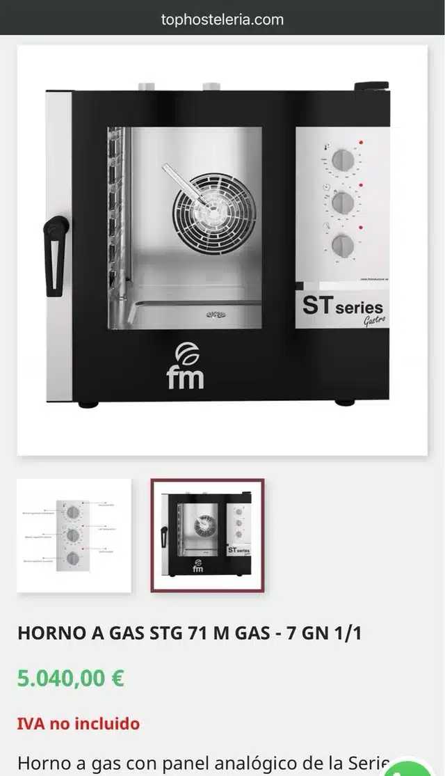 HORNO INDUSTRIAL A GAS