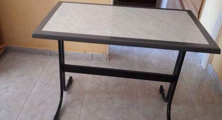 2 Juegos mesa metal/madera-8 sillas hierro bistrot