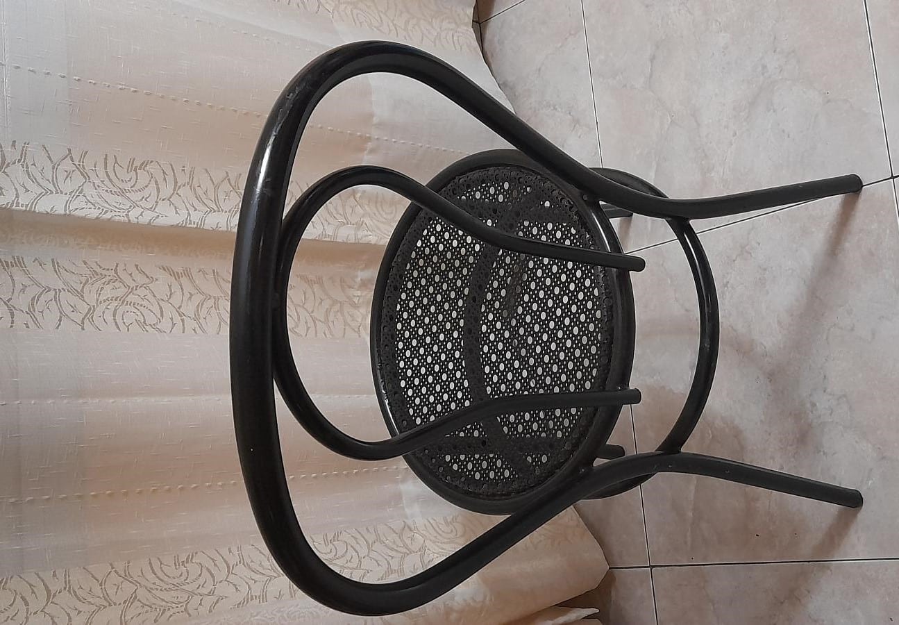 2 Juegos mesa metal/madera-8 sillas hierro bistrot