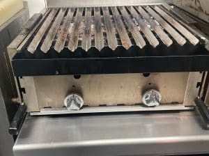 Brasa de gas piedra volcánica para hostelería