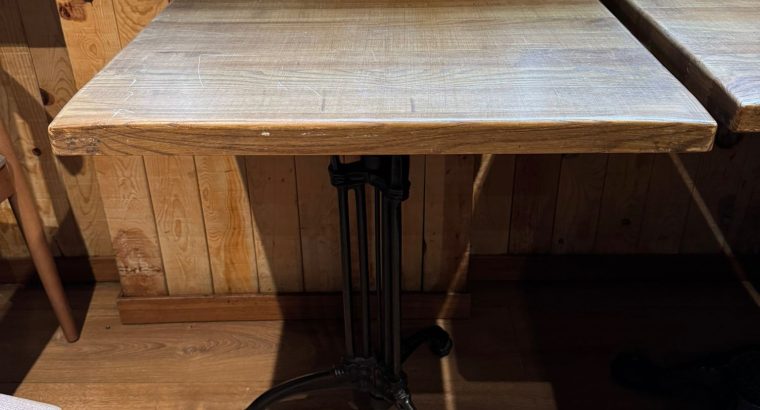 Mesas Bistró Madera y Hierro Fundido