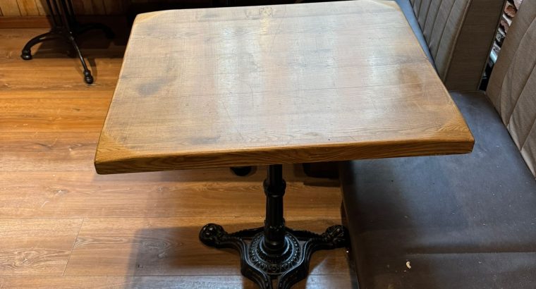 Mesas Bistró Madera y Hierro Fundido