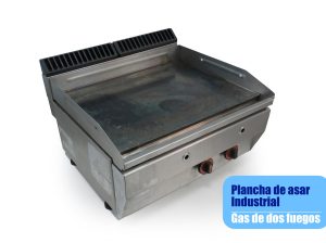 Plancha de Asar Industrial (Gas, 2 Fuegos)