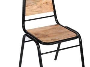 Lote Sillas Industriales Madera y Metal