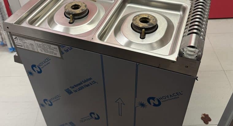 Cocina industrial a gas Junex de 4 fuegos