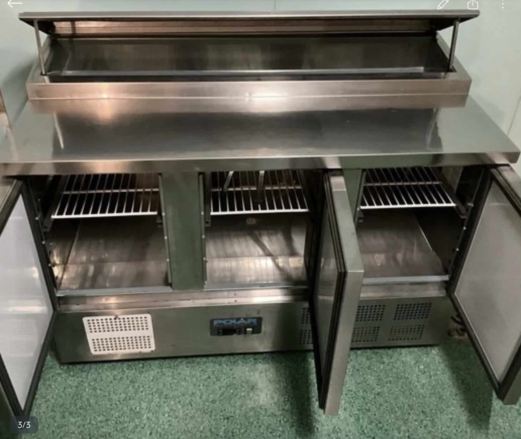 Mesa refrigerada profesional POLAR G605, 3 puertas